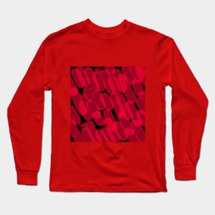 Pink and black abstract pattern Long Sleeve T-Shirt